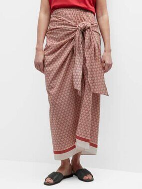 Brunello Cucinelli Sarong Skirt 100% Cotton Size 8 New Tag $1995